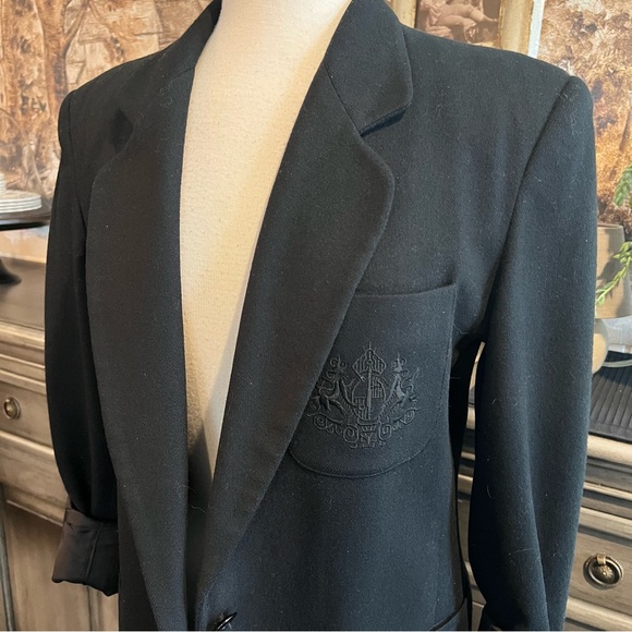 Vintage Black Wool Blazer size 6 - Picture 2 of 8